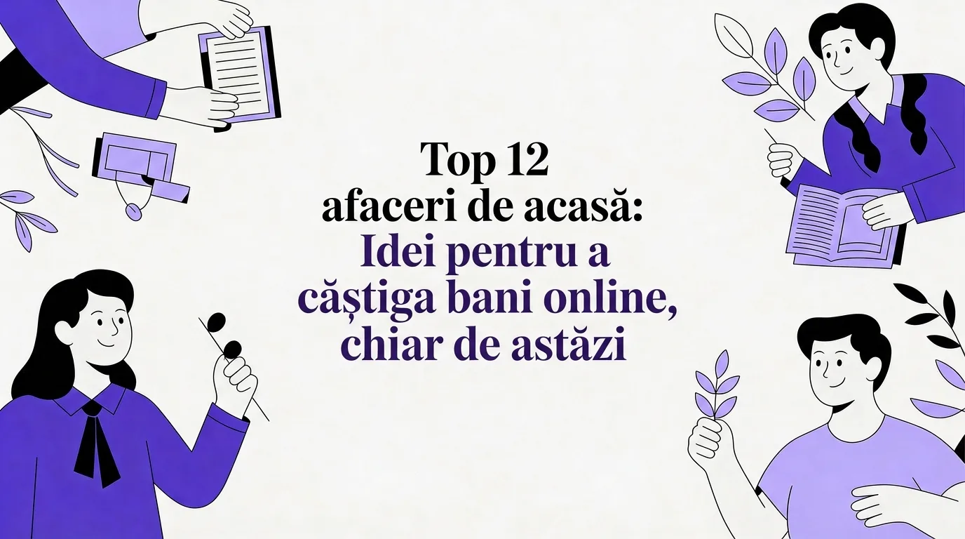 Top 12 afaceri de acasa: Idei pentru a câștiga bani online, chiar de astăzi