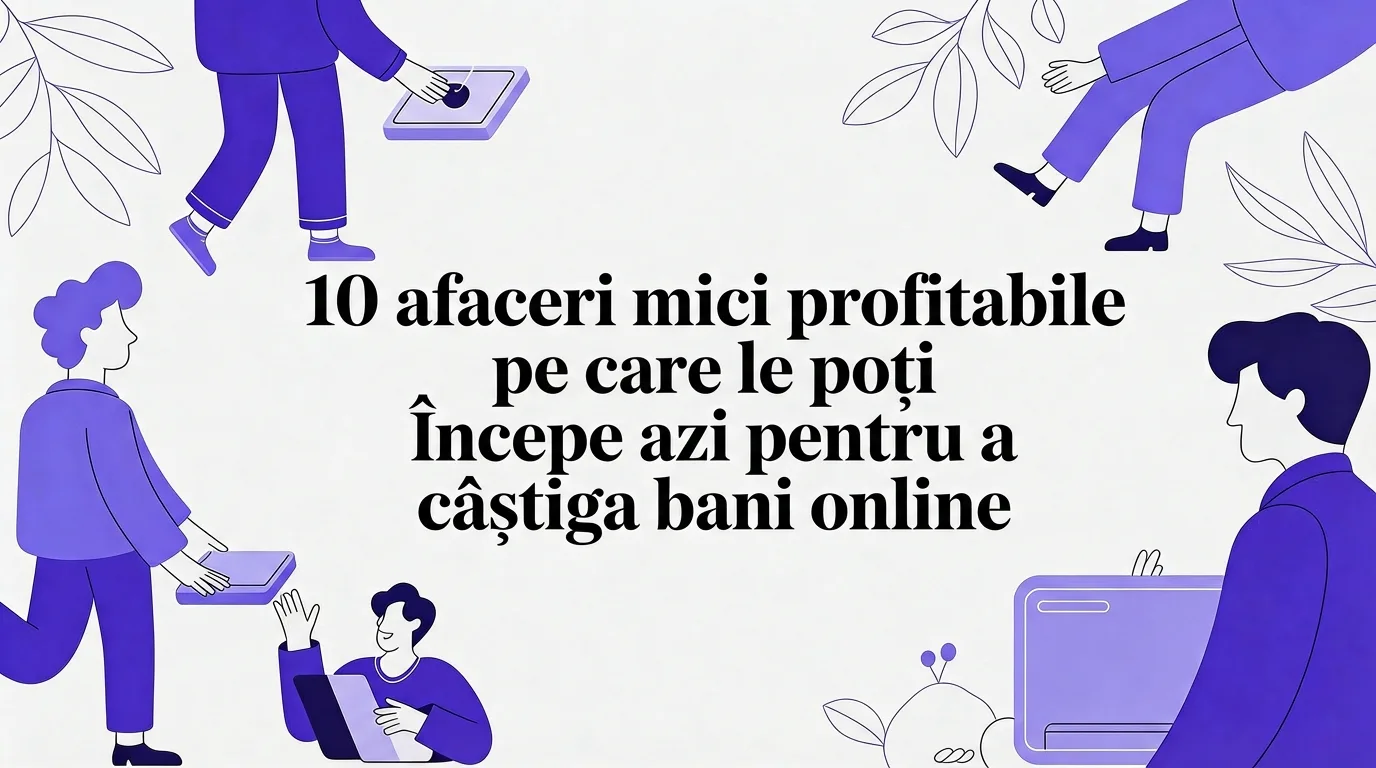 10 Afaceri Mici Profitabile pe Care le Poți Începe Azi pentru a Câștiga Bani Online