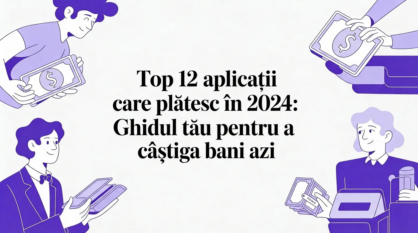 Top 12 aplicații care plătesc în 2026: Ghidul tău pentru a câștiga bani azi