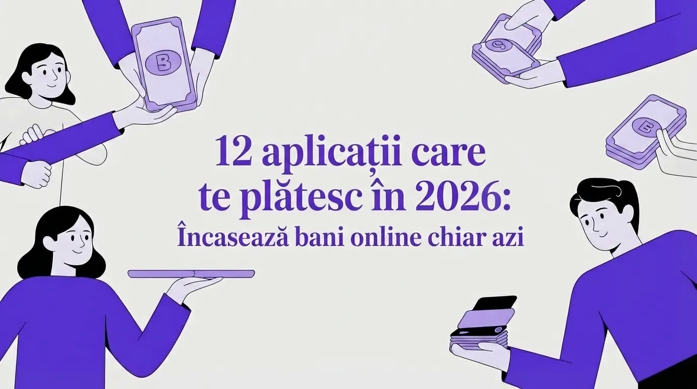 12 Aplicații care te plătesc în 2026: Încasează bani online chiar azi