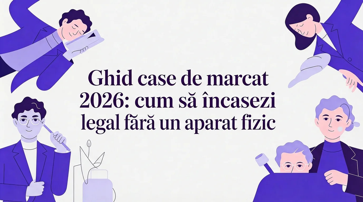 Ghid case de marcat 2026: cum să încasezi legal fără un aparat fizic