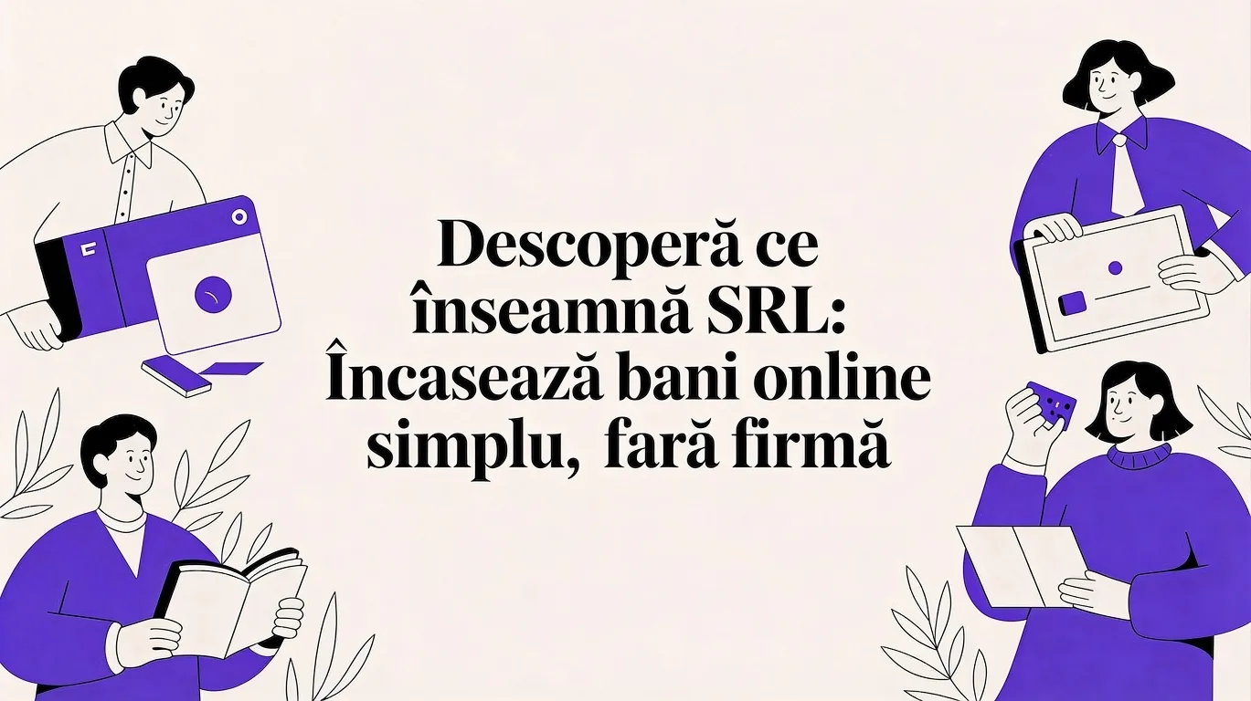 Descoperă ce inseamna srl: Încasează bani online simplu, fără firmă