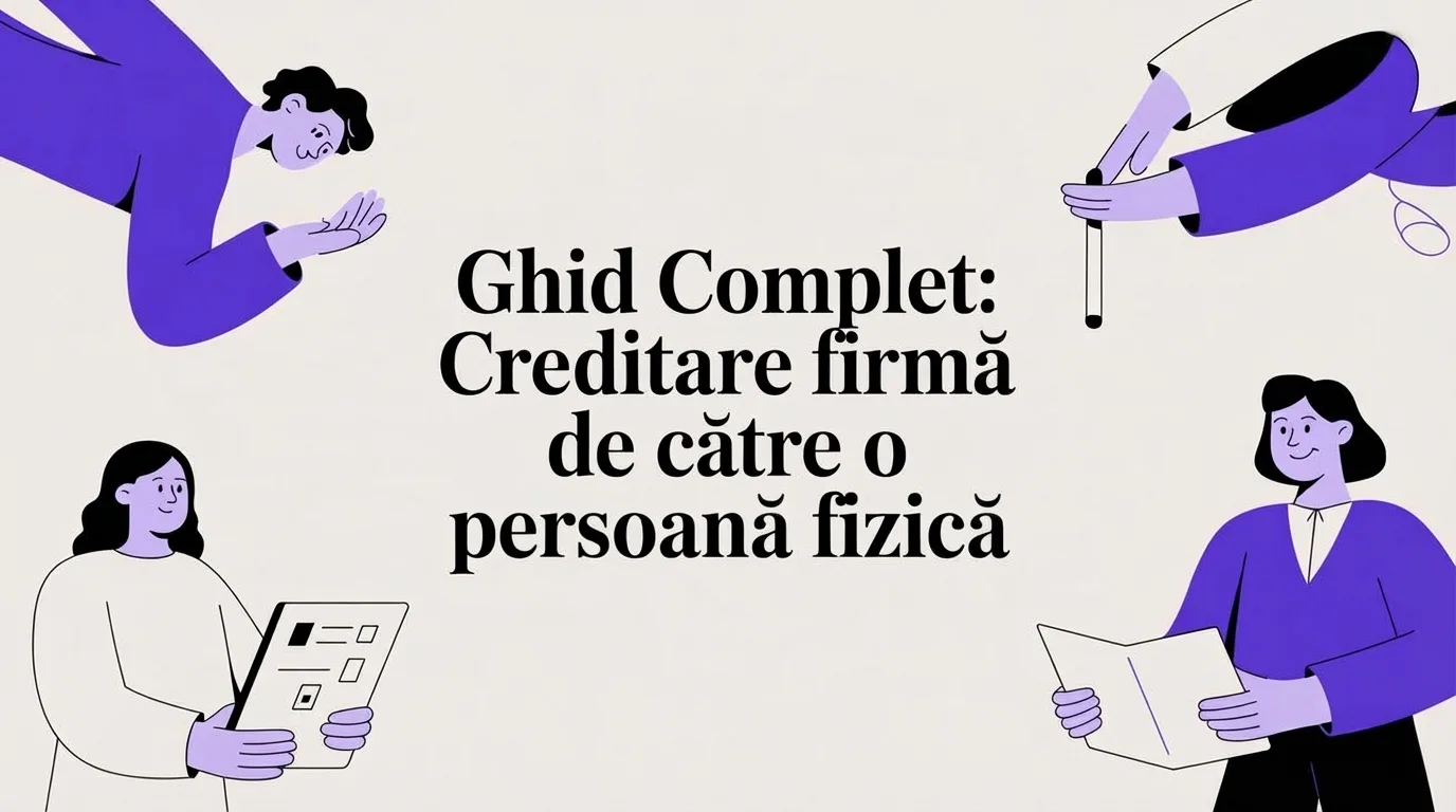 Ghid complet: creditare firma de catre o persoana fizica
