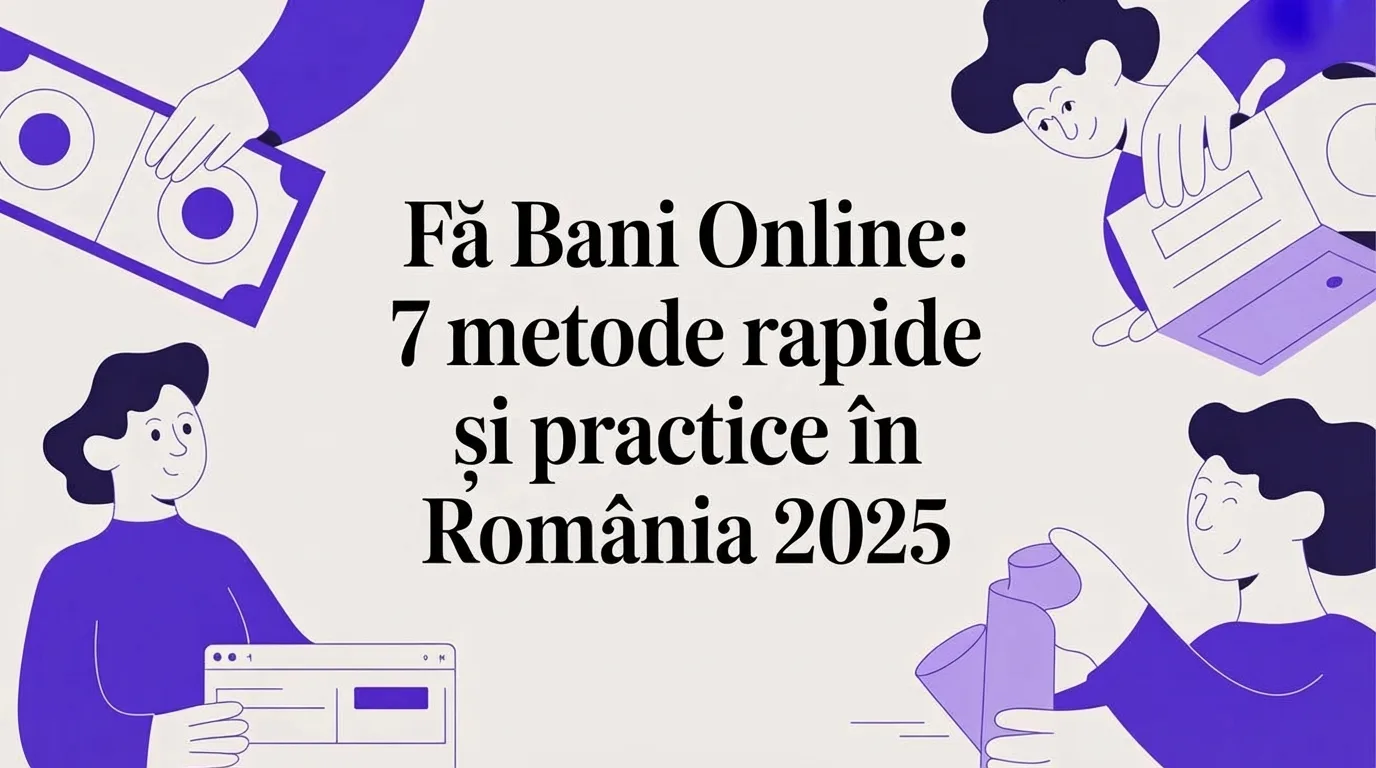 Fa bani online: 7 metode rapide și practice în România 2025