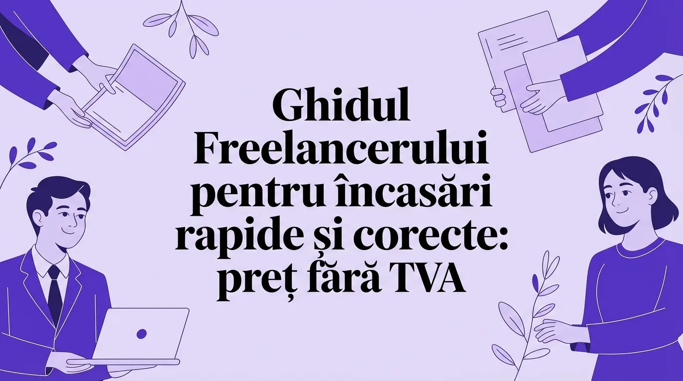 Ghidul freelancerului pentru încasări rapide și corecte: pret fara tva