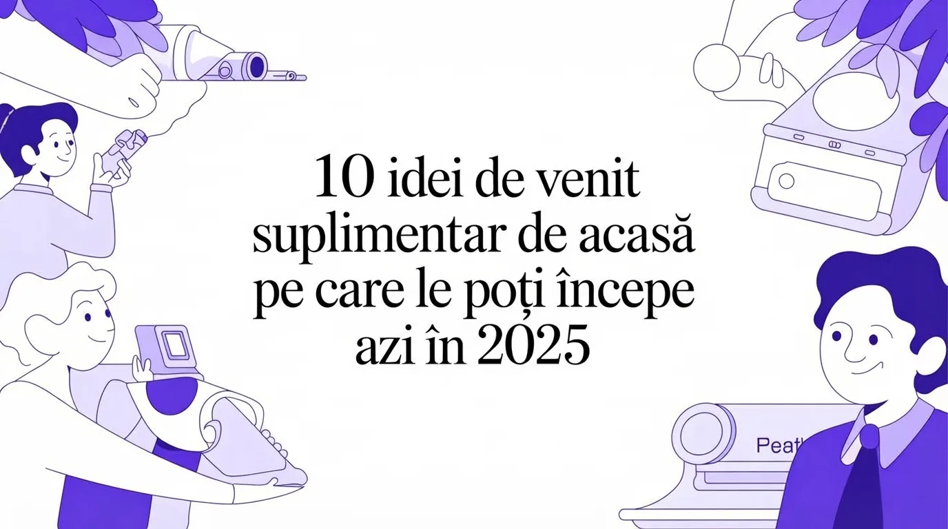 10 idei de venit suplimentar de acasă pe care le poți începe AZI în 2025